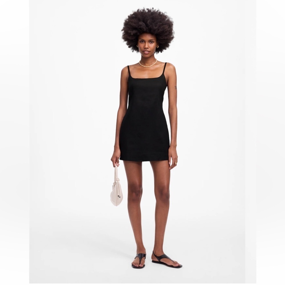Madewell black square neck skort romper size 0 new